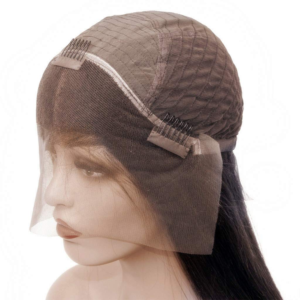 Real Human Hair Bob Lace Wigs Straight Peruvian Virgin Hair Lace Front Wig 13x4 Short Black Wigs for Women (12 Inches, Natural Black 13X4)