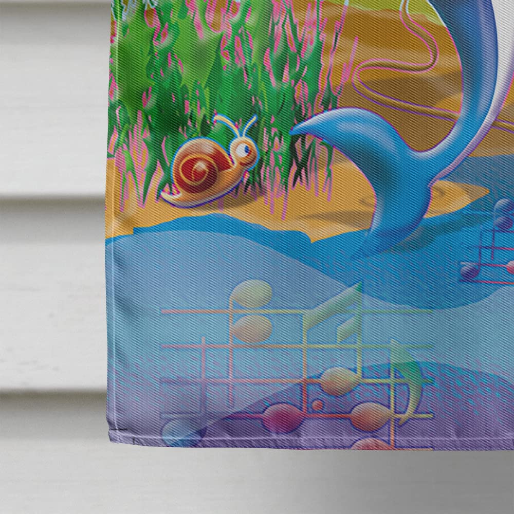 tesori dell' Caroline APH2485CHF Delfino da Giocare Musica Bandiera House in Tela, Grande, Multicolore