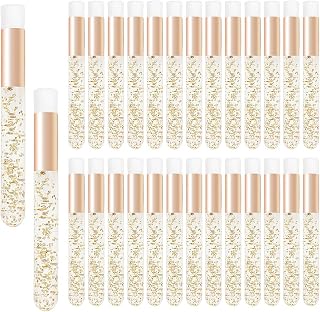 30PCS Glitter Crystal Lash Extension Cleanser Brushes - Blackhead Remover, Nose Pore Deep Cleaning Tool for Eyelashes (Gold)