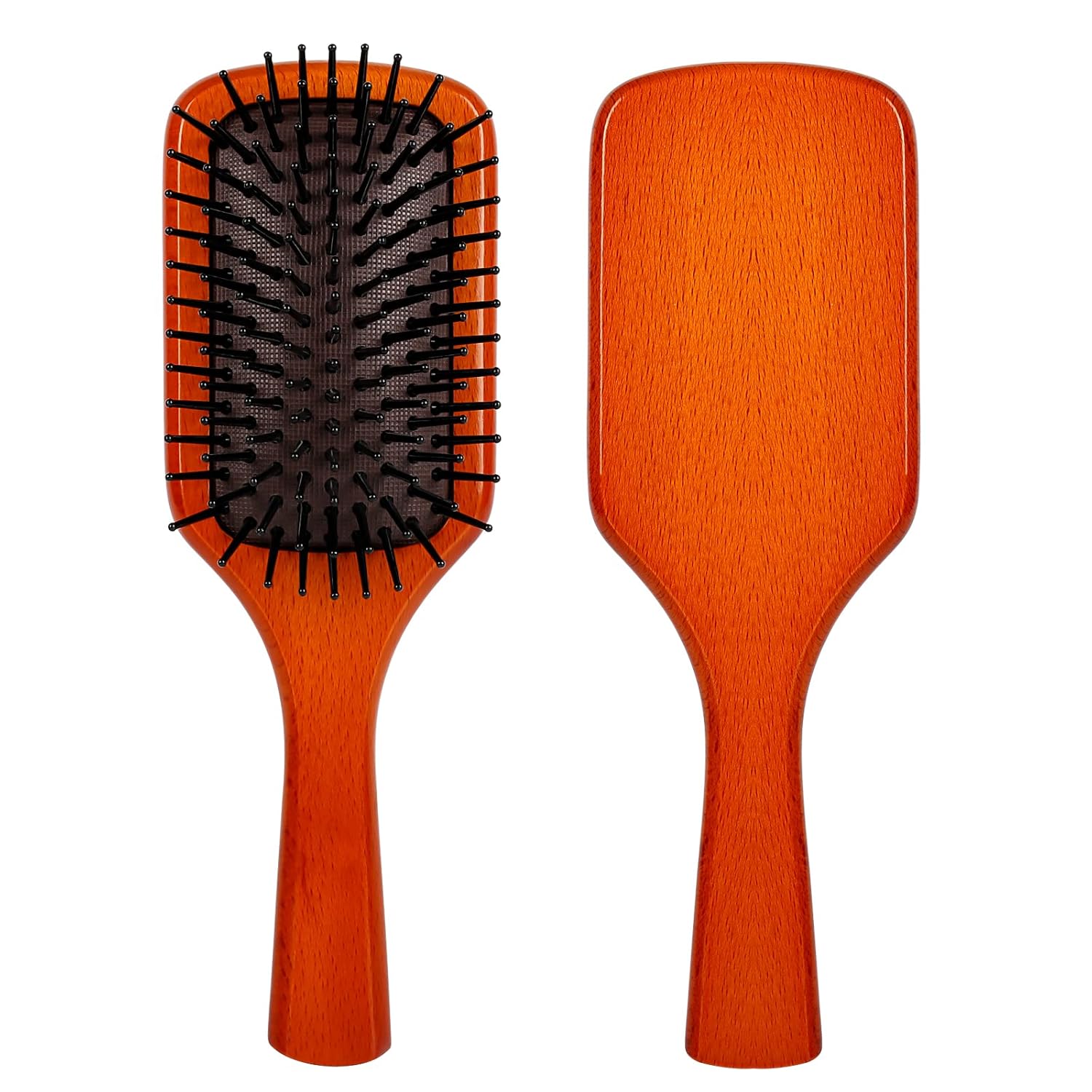 Paddle Detangling Brush, Natural Wooden Paddle Brush Paddle Hairbrush for Women Men and Kids, Hair Brush for Wet/Dry Hair Smoothing Anti-Frizz Volumizing Styling Scalp Massage Detangling : Beauty & Personal Care