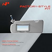 Vista 3 de A-Premium Parasol para conductor y pasajero compatible con Honda Civic 2006, 2007, 2008, 2009, 2010, 2011, sin espejo de tocador, sin luz