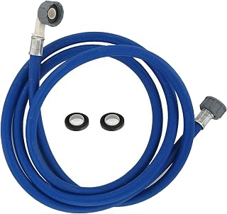 SPARES2GO 3.5m Cold Water + Hot Water Fill Hoses + 2 x Inlet Washers with Filter Mesh for Candy Washing Machine