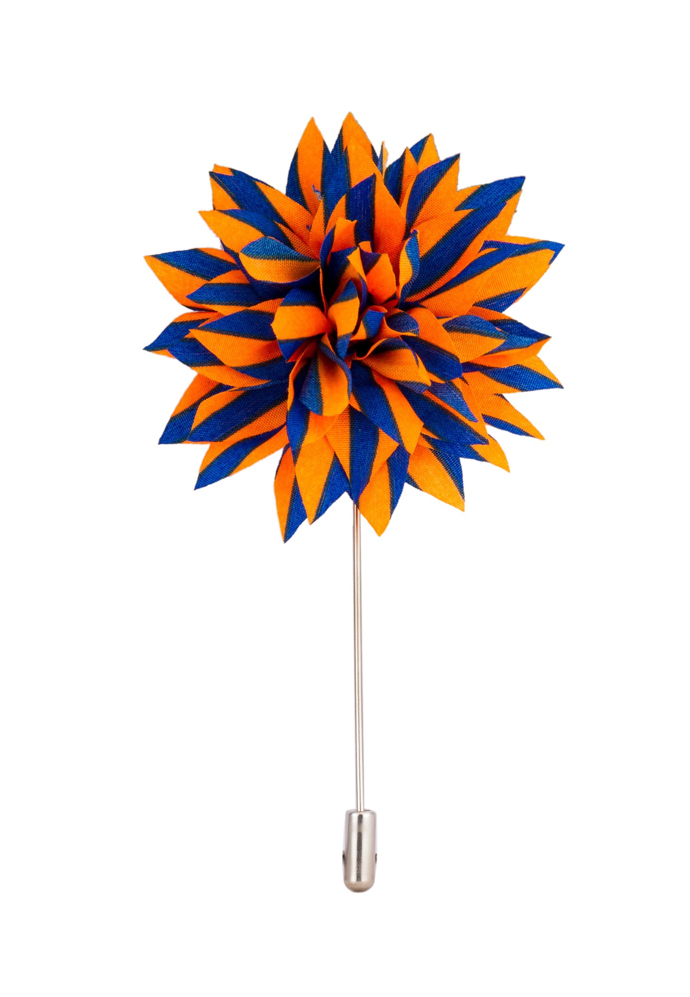 Avaron Projekt Handmade Orange and Royal Blue Striped Flower Lapel Pin/Brooch for Men (B01AWYQ82C) Amazon Price History, Amazon Price Tracker