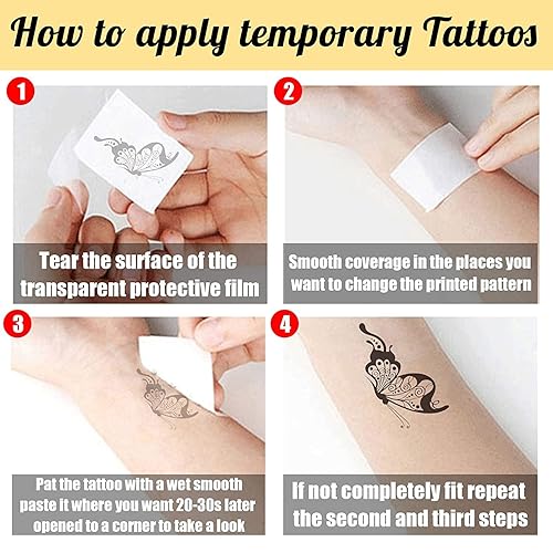 Miniatura 4 de Tatuajes temporales personalizados con nombretexto, tatuajes de nombre falsos personalizados, adhesivo corporal impermeable temporal para mujeres y