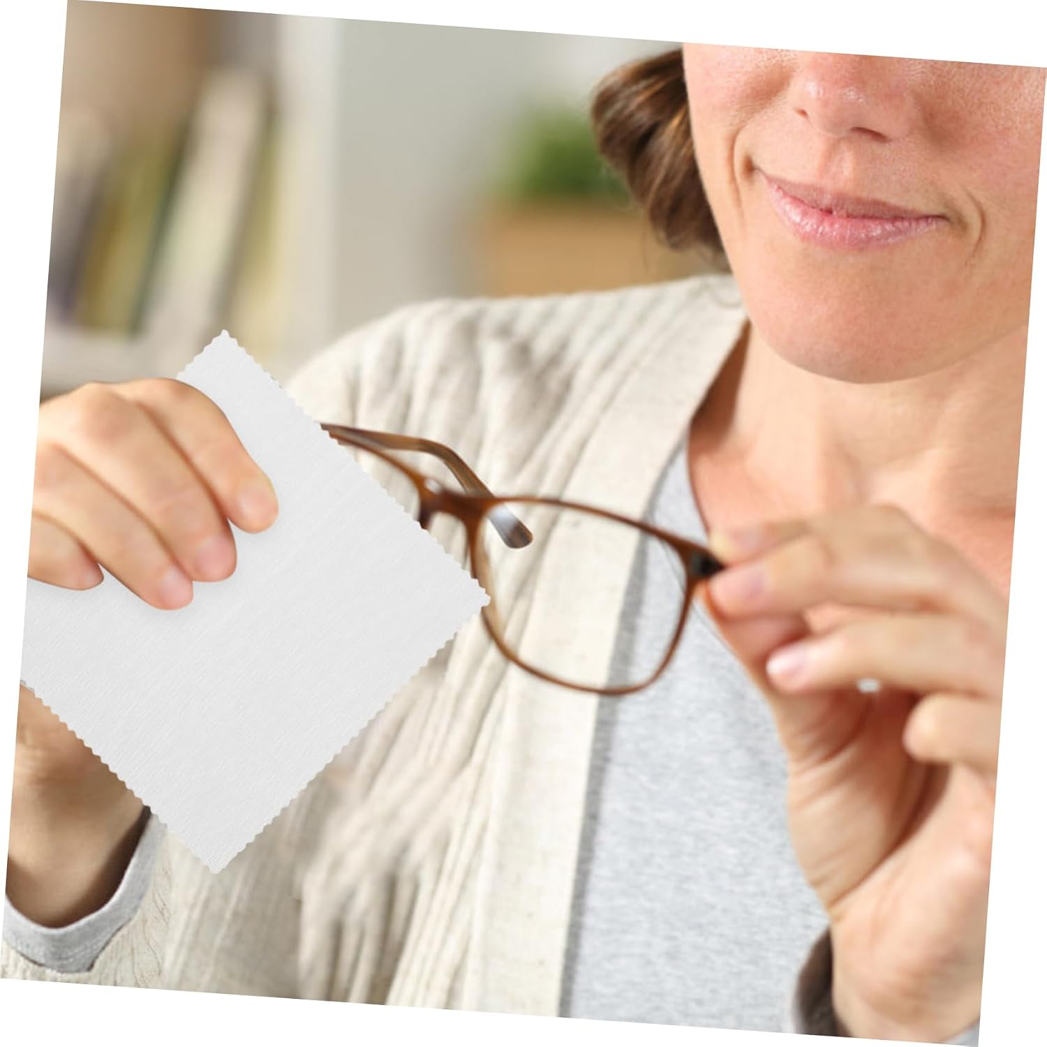 100pcs Microfiber Eyeglasses Cleaning Cloth Individually Wrapped Soft Lens Screen for Glasses Cell Phone Car Computer