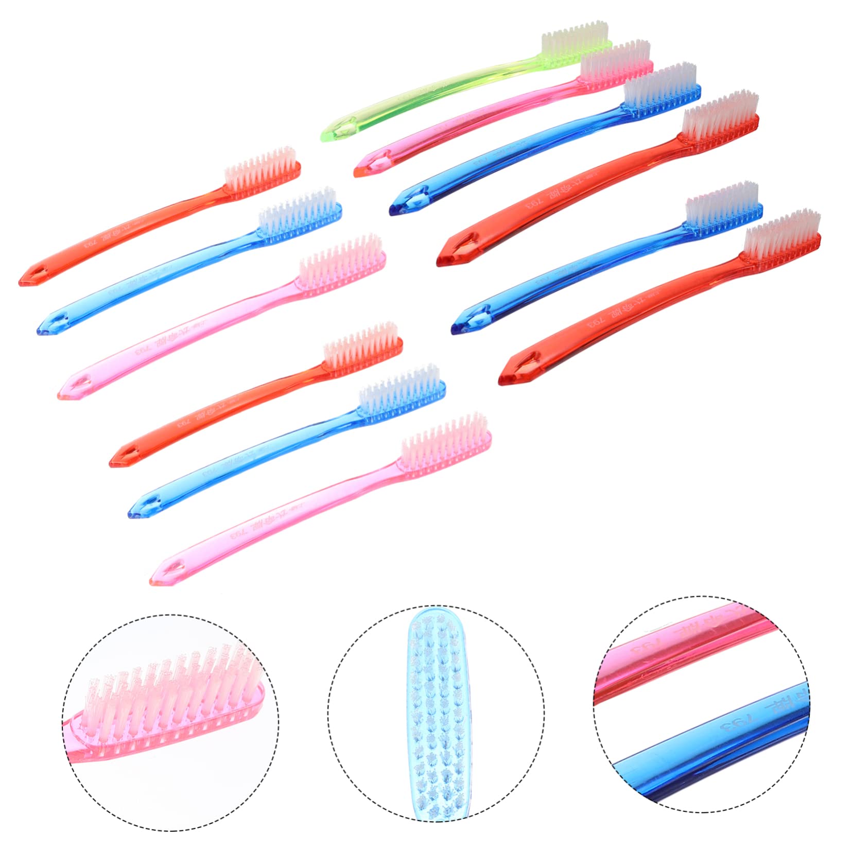 Healeved 132pezzi Spazzolini Denti Adulti Con Setole Dure Pulisci e Sbianca Per Salute Ottimale Dei Denti Casuali Design Ergonomico e Antiscivolo