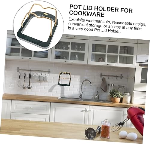 Miniatura 8 de Housoutil Estante de tapa para sartén, almacenamiento de utensilios para hornear, organizador de tapas de ollas, soporte de tapa de ollas,