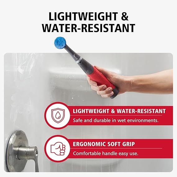 Rubbermaid Reveal Power Scrubber 18-Piece Kit, Cordless Electric Battery Powered Scrub Brush