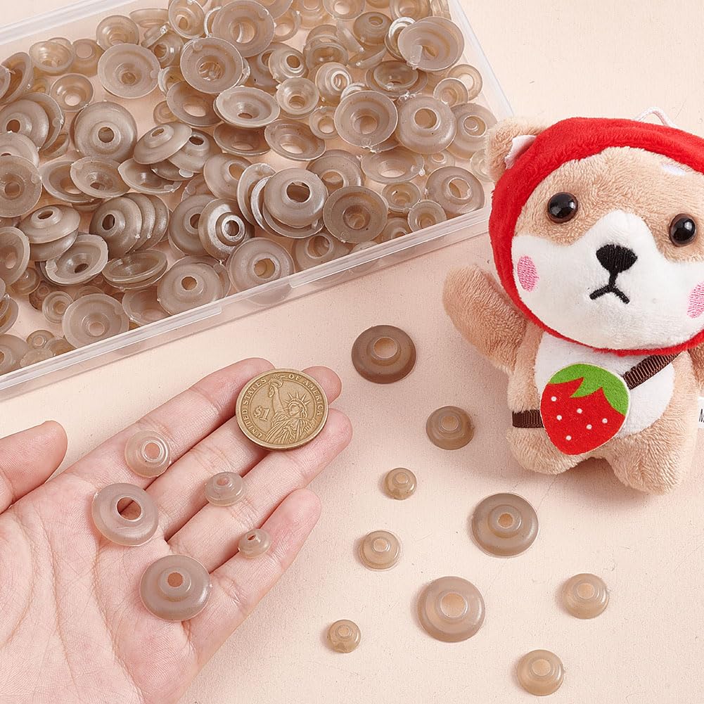 PH PandaHall 96 Occhi Per Amigurumi Glitter 18 Mm, 6 Colori, In Resina Con Rondelle, Per Peluche E Pupazzi Fai Da Te