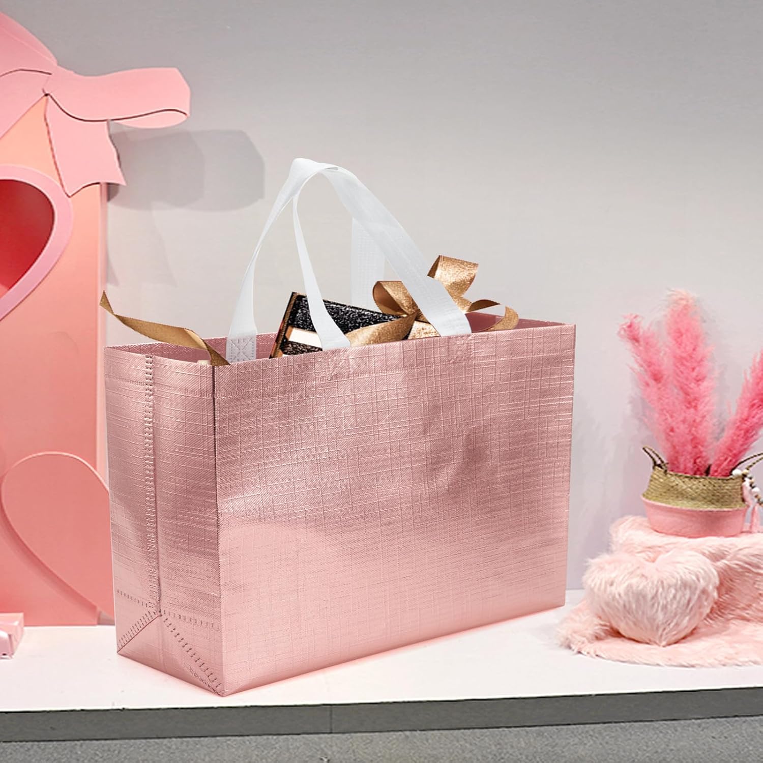 12 PCS 15.5x4.7x11 Inches Mix Color Extra Large Reusable Gift Bags With Handles - XL Goodie and Birthday Party Favor Bags - Image 6