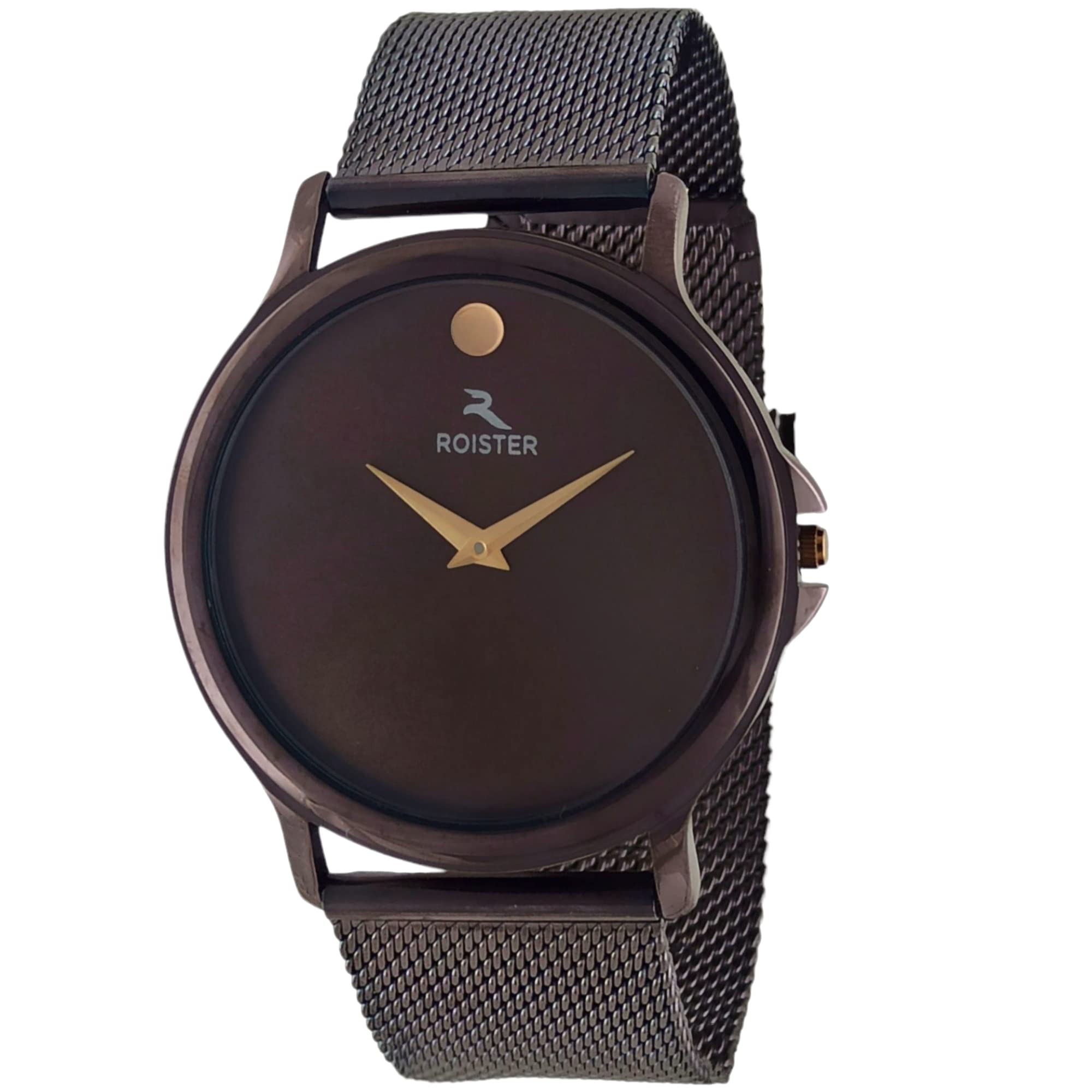 ROISTER Analog Brown Dial Brown Mesh Strap Premium Watch for Men Boys - RT-3002 (B0BFNYT7YC) Amazon Price History, Amazon Price Tracker