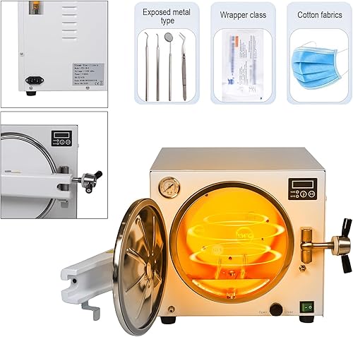 Miniatura 7 de Equipo de laboratorio de autoclave de vapor de alta presión 18L