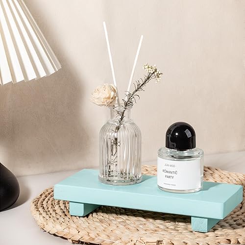 Vista 100 de zoocatia Bandeja de madera pequeña, soporte de pedestal para decoración de baño, decoración de baño, elevador de madera decorativo para cocina