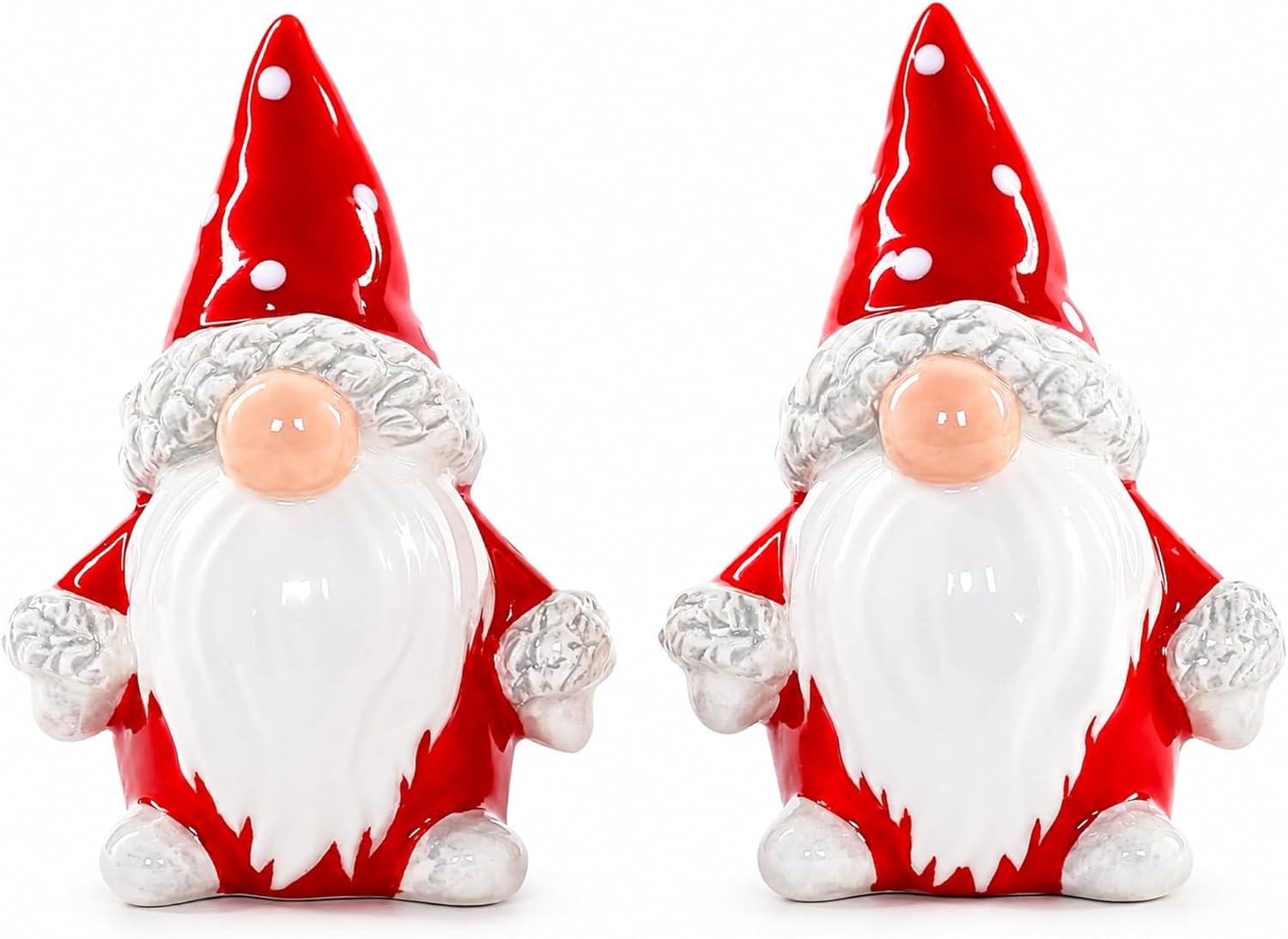 Polka Dot Holiday Gnomes Salt & Pepper Shakers