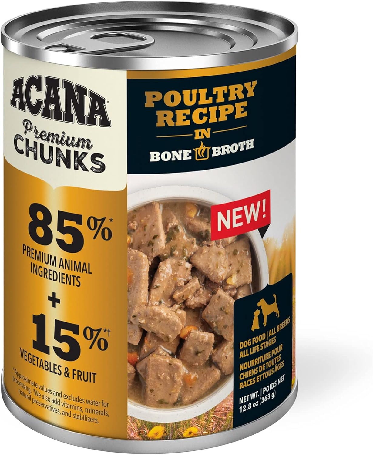 Buy ACANA GrainFree Premium Chunks Poultry Recipe in Bone Broth Wet