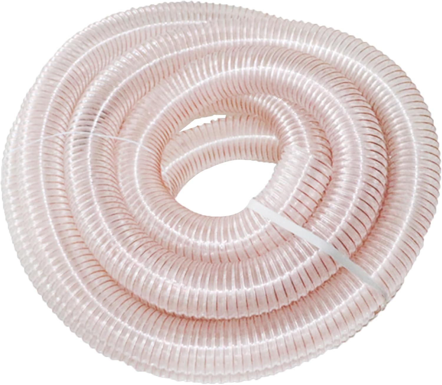 Industrial Air Duct PU Polyurethane Pipe Clear Metal Flexible Ducting Hose 1M All-Season Softness Inner Diameter 75MM Telescopic Tube,Wall Thickness 1.2mm