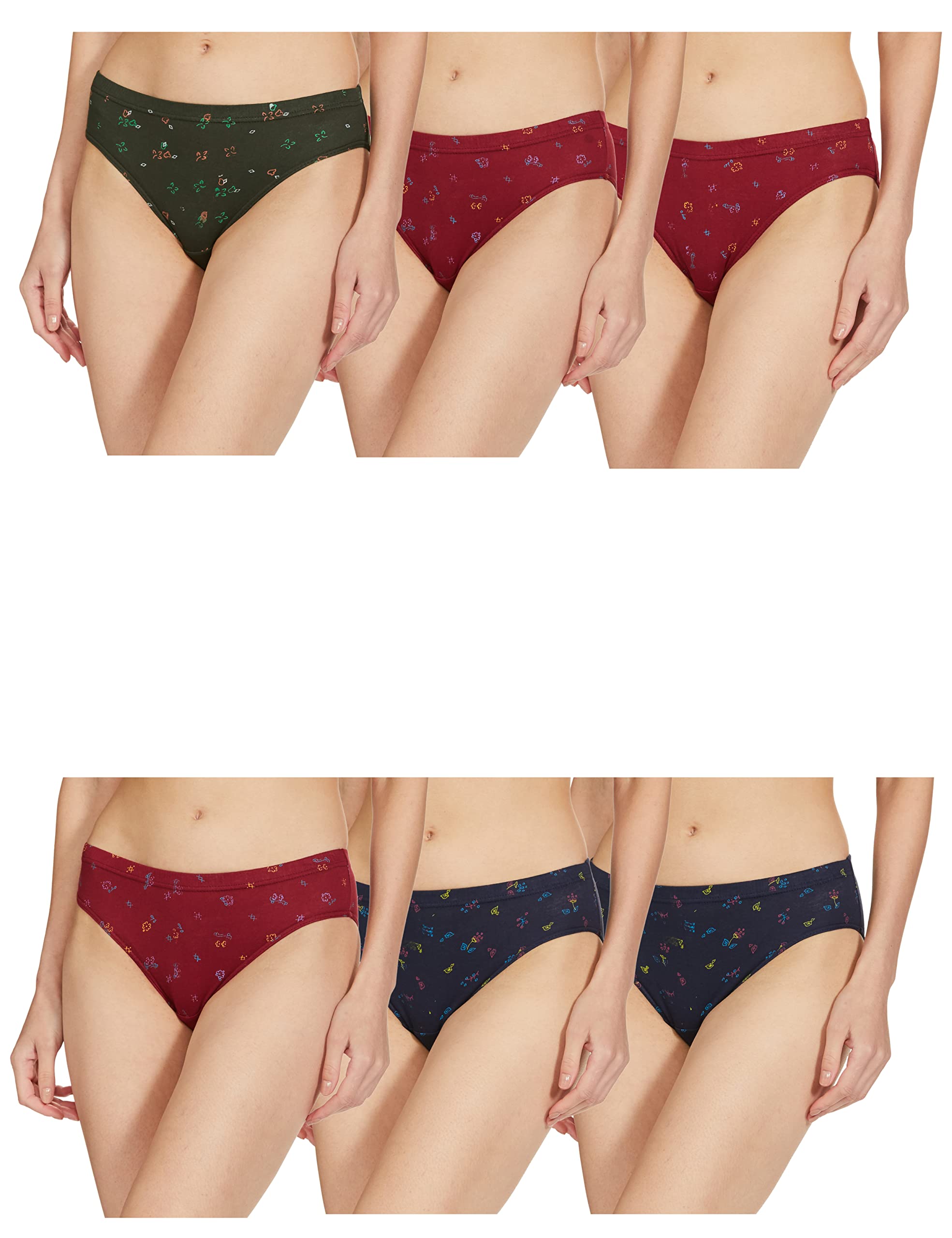 rupa jon Aishwarya Printed Panty for Women, 100% Cotton Material, Inner Elastic, Pack of 7-picture-42