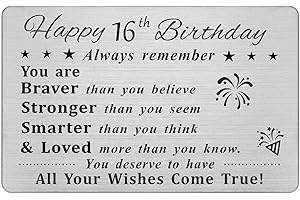 DEGASKEN Happy 16th Birthday Card for Boy or Girl