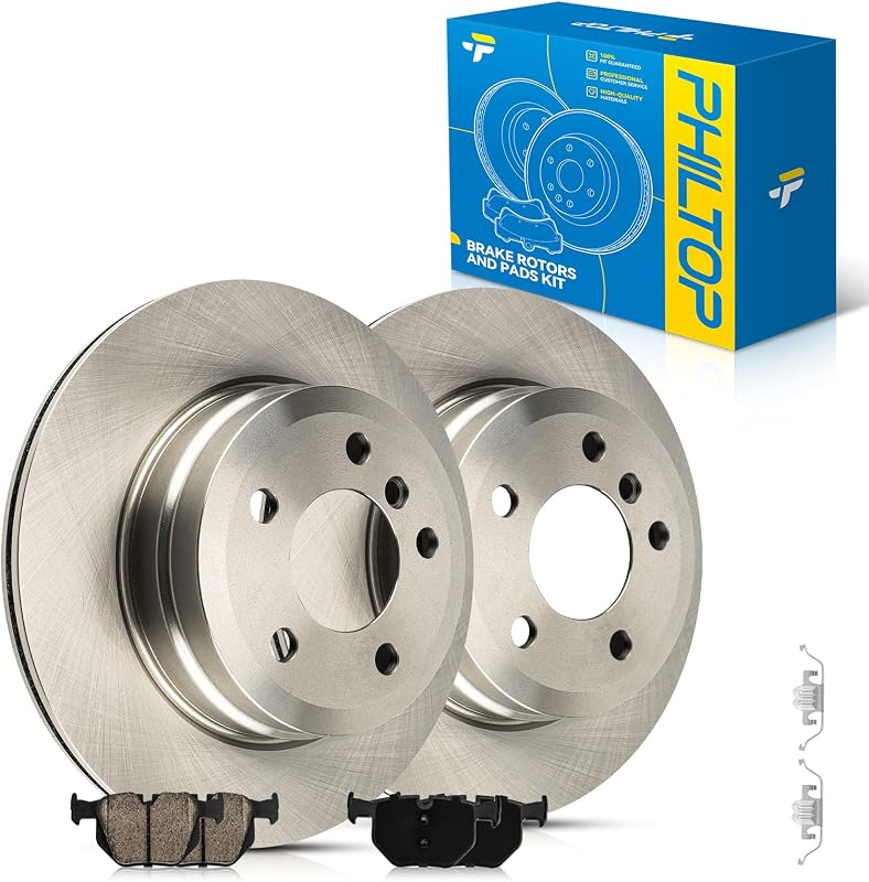 Kit de freios traseiros PHILTOP com discos e pastilhas cerâmicas para BMW X5 e X6 – 2 discos e 4 pastilhas