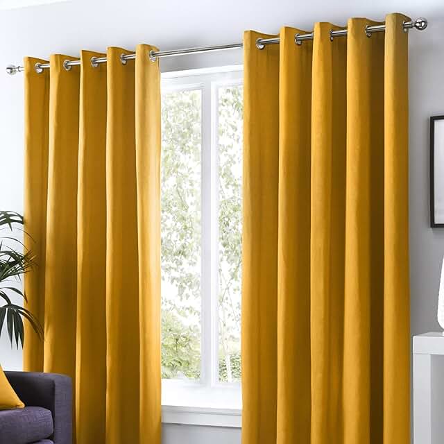 Amazon.co.uk mustard curtains
