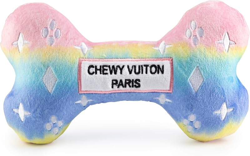 Brinquedo de Pelúcia para Cães Osso Chewy Vuiton Haute Diggity Dog, 22,86 x 15,24 x 3,81 cm