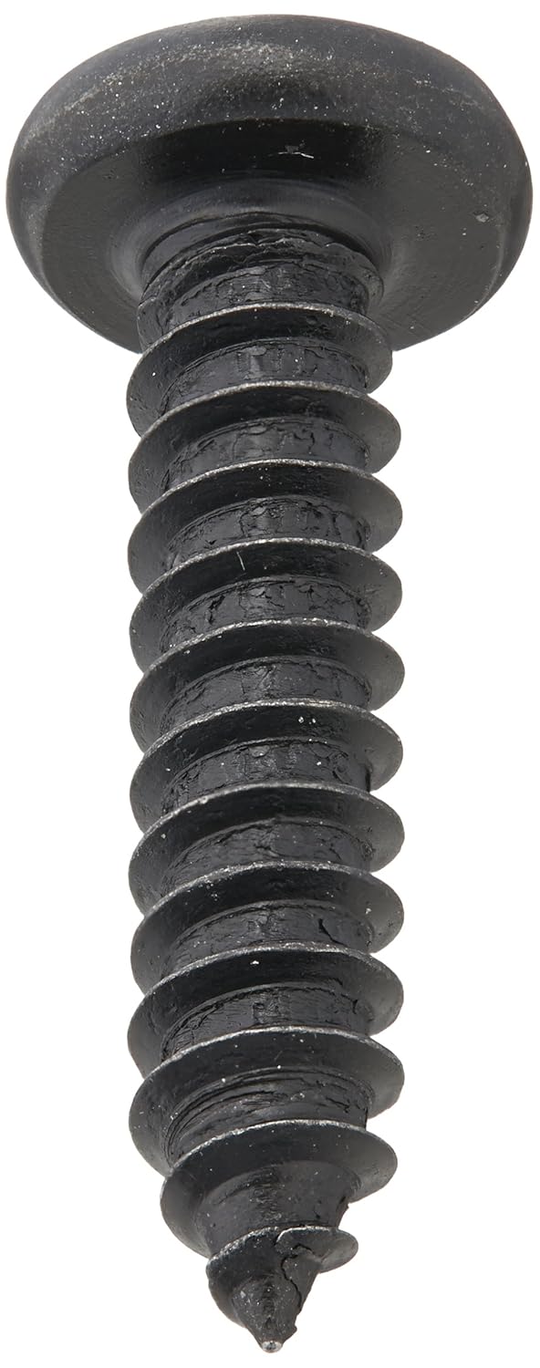 Small Parts-1216ABPPB Steel Sheet Metal Screw, Black Oxide Finish, Pan Head, Phillips Drive, Type AB, #12-14 Thread Size, 1" Length (Pack of 100)