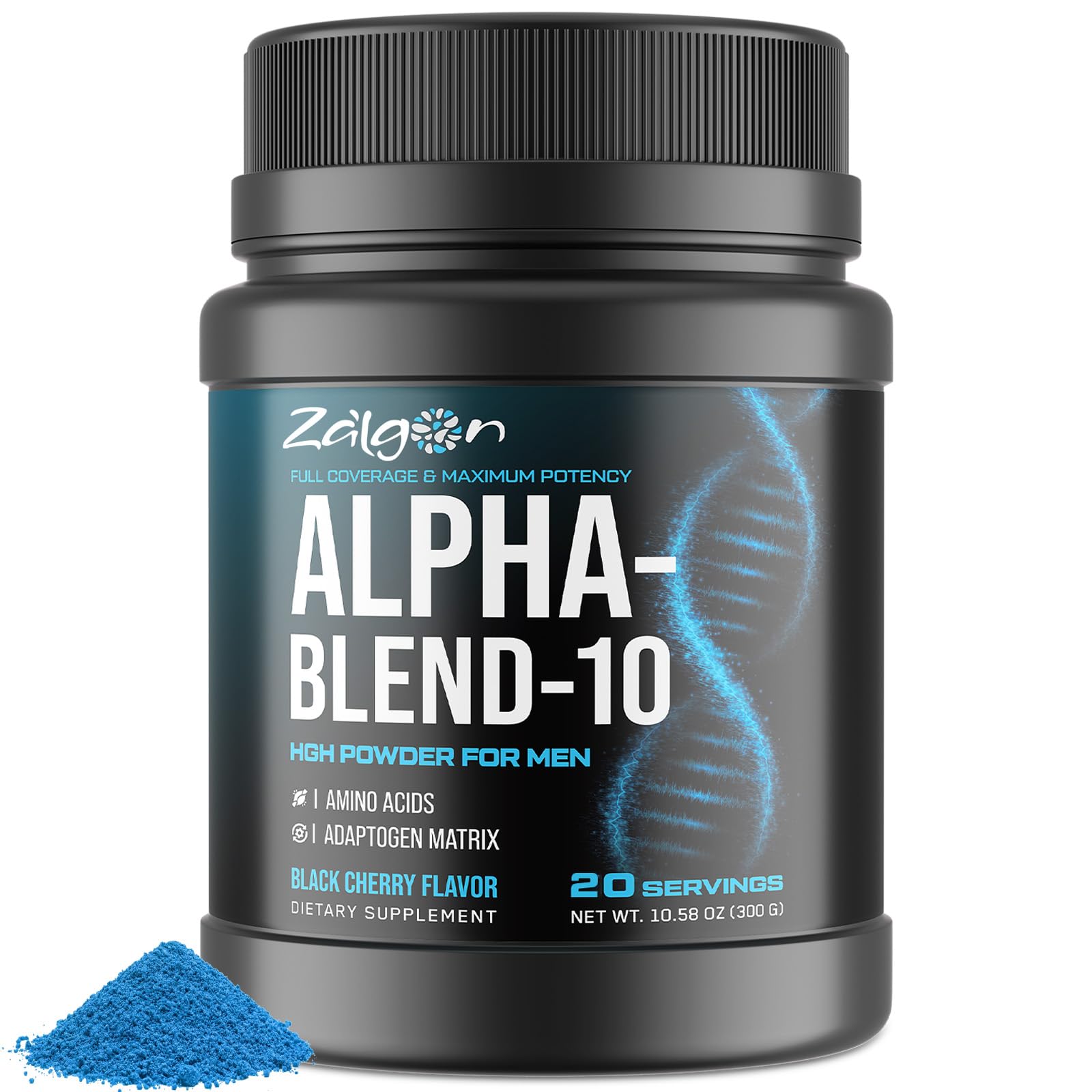 Zalgon Pré-treino em pó para homens com L-arginina, L-lisina e L-glutamina, 20 porções