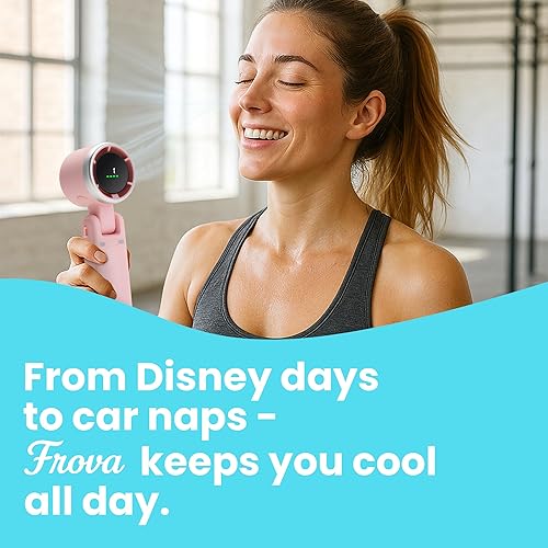 Miniatura 7 de Zephyrus - Ventilador portátil de mano, recargable USB C de 5200 mAh, silencioso de 5 velocidades, sin escobillas, tamaño de bolsillo plegable con