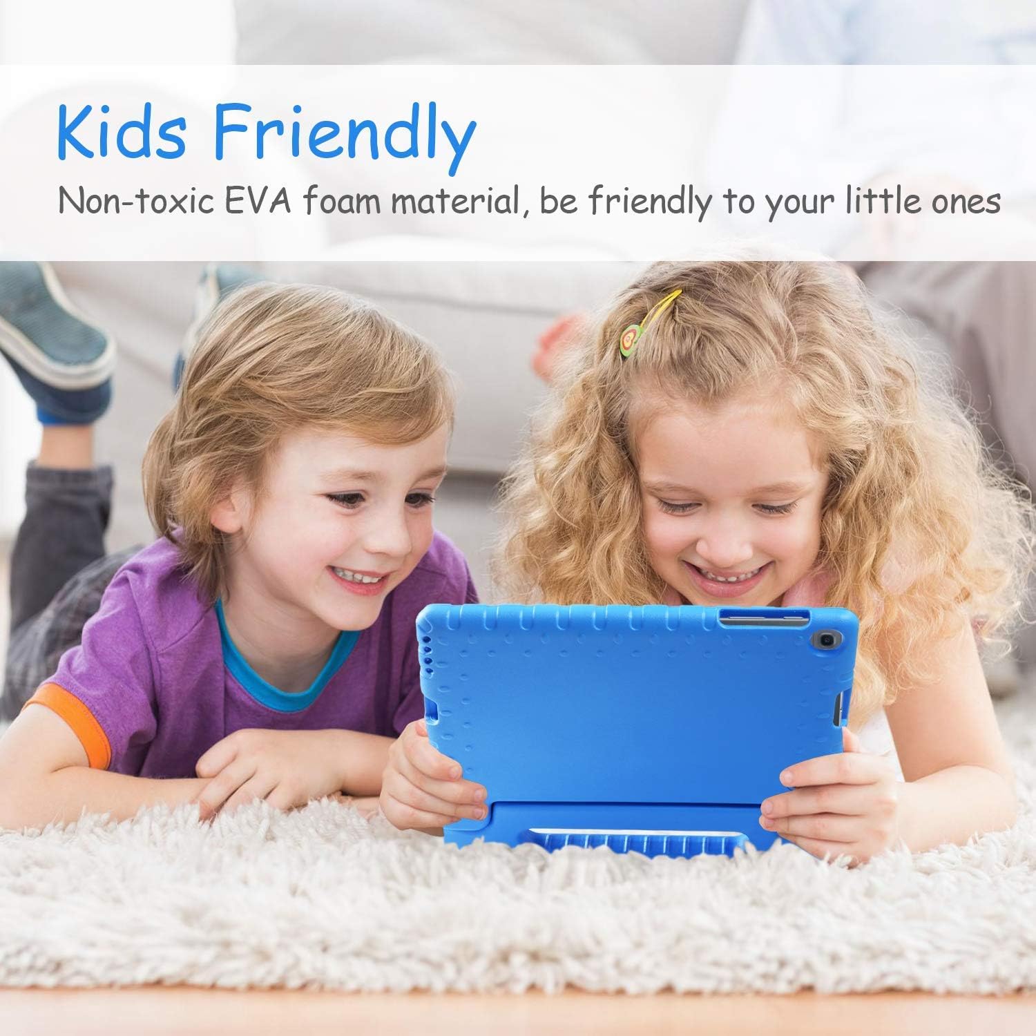 BMOUO for Samsung Galaxy Tab A 8.0 2019 Case SM-T290/T295, Galaxy Tab A 8.0 Case 2019, Shockproof Light Weight Protective Handle Stand Kids Case for Galaxy Tab A 8.0 inch 2019 Without S Pen - Blue : Electronics