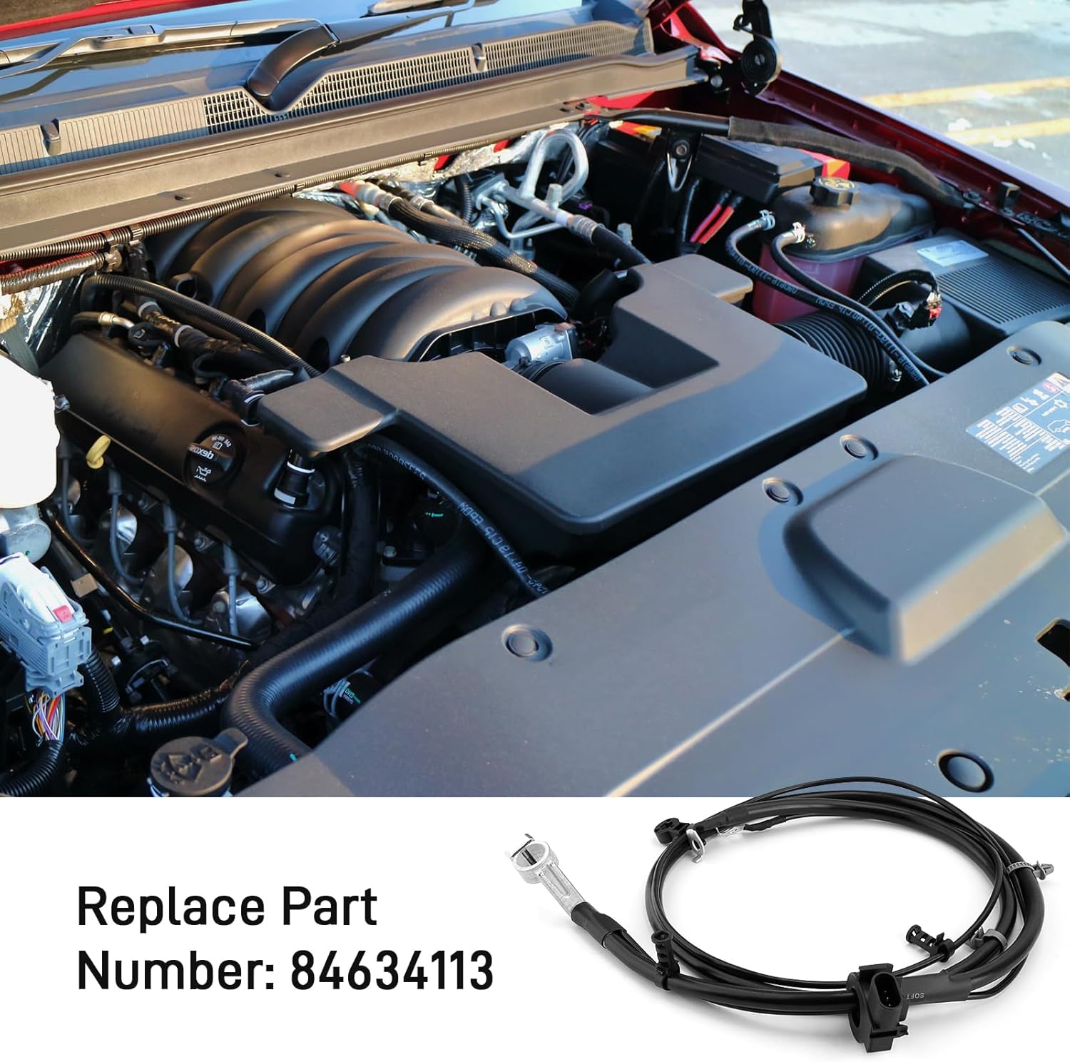 84634113 Negative Battery Cable Fit for Chevrolet Chevy Silverado 1500 GMC Sierra 1500, 84634113 Negative Battery Cable Wire Harness Replacement