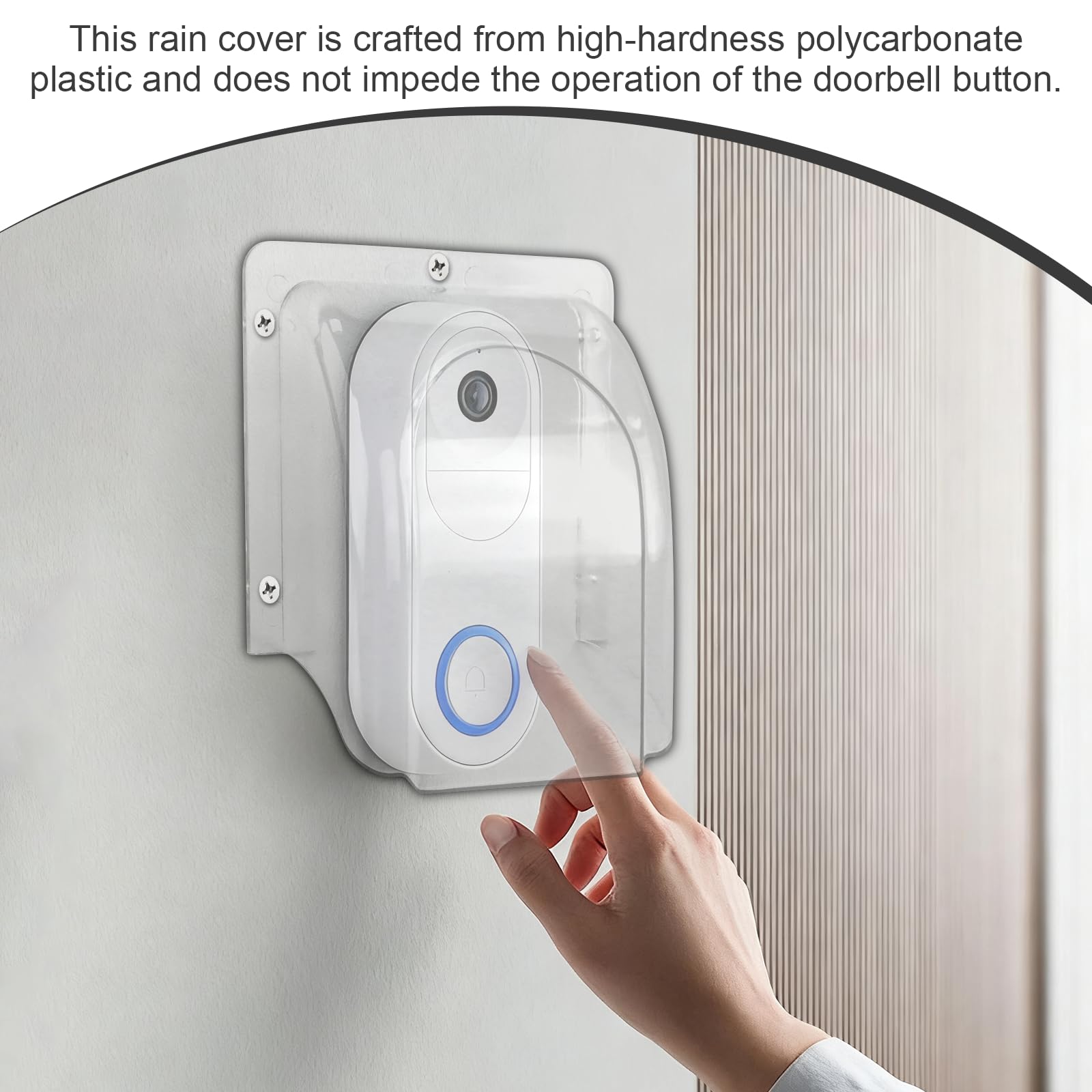 Copertura Antipioggia Copri Citofono Esterno, Copertura Protettiva Impermeabile per Campanello Esterno, Pulsante di Chiamata, Campanello Wireless, 11x11x8,5 cm