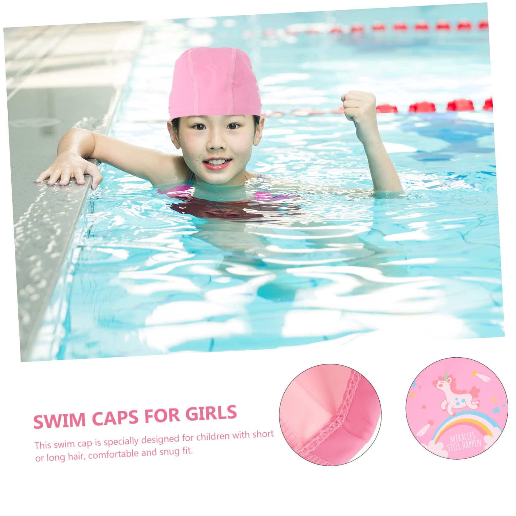 Yardwe Cuffia Da Nuoto Per Bambini 6 Ai 14 Anni 5 Pezzi - Cuffia Protettiva Per Con Design Antiscivolo Per Donne E Ragazzi