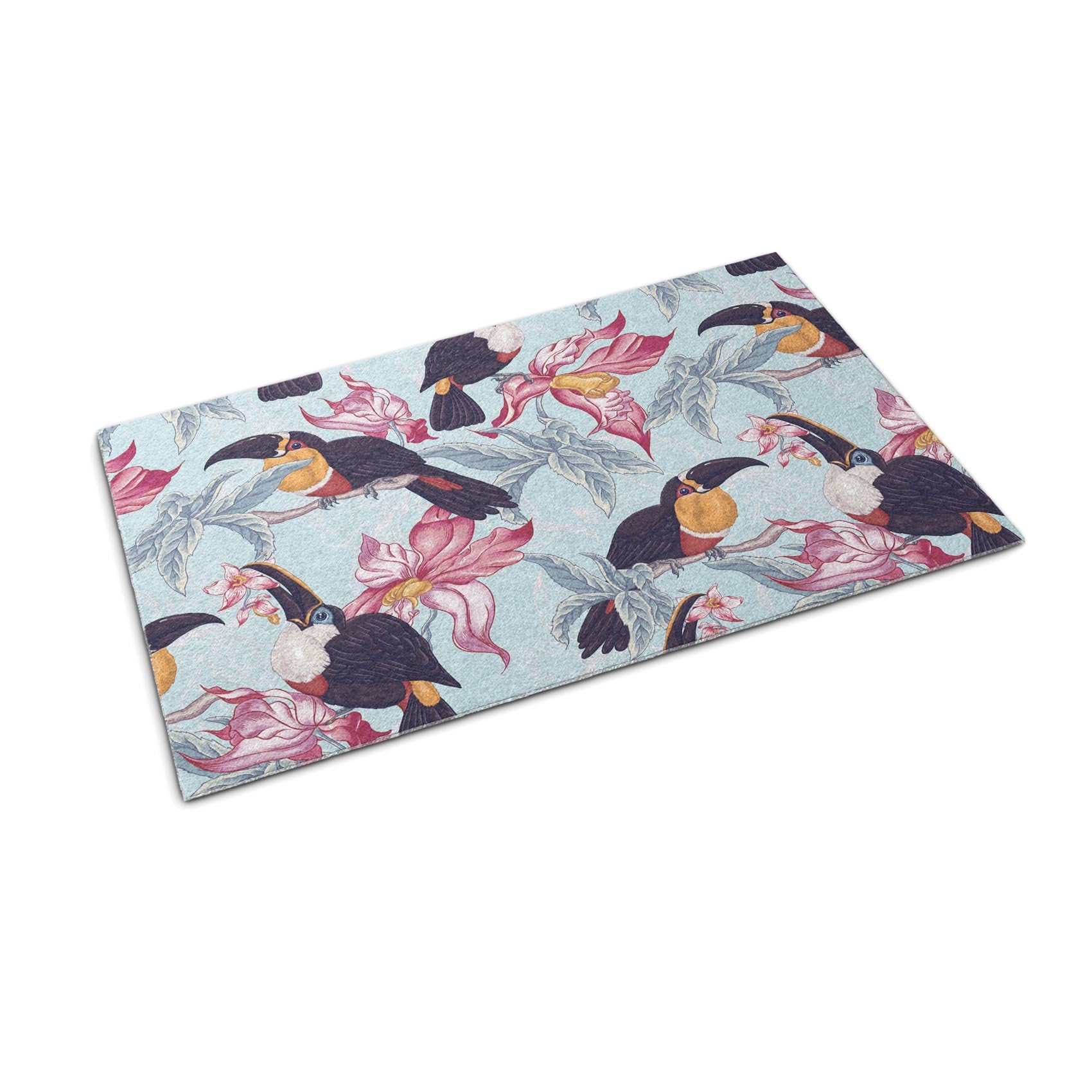 Paillasson extérieur antidérapant 60x40 tapis de terrasse résistant intempéries Tulup Toucans