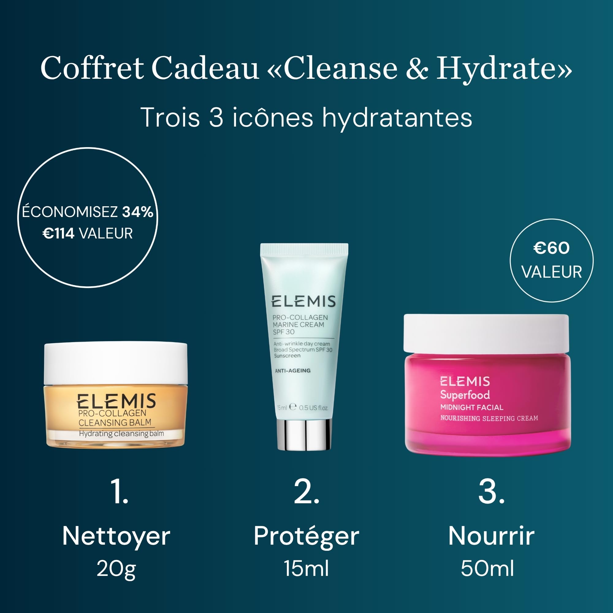 ELEMIS Collection de nettoyage et d'hydratation jour comme de nuit