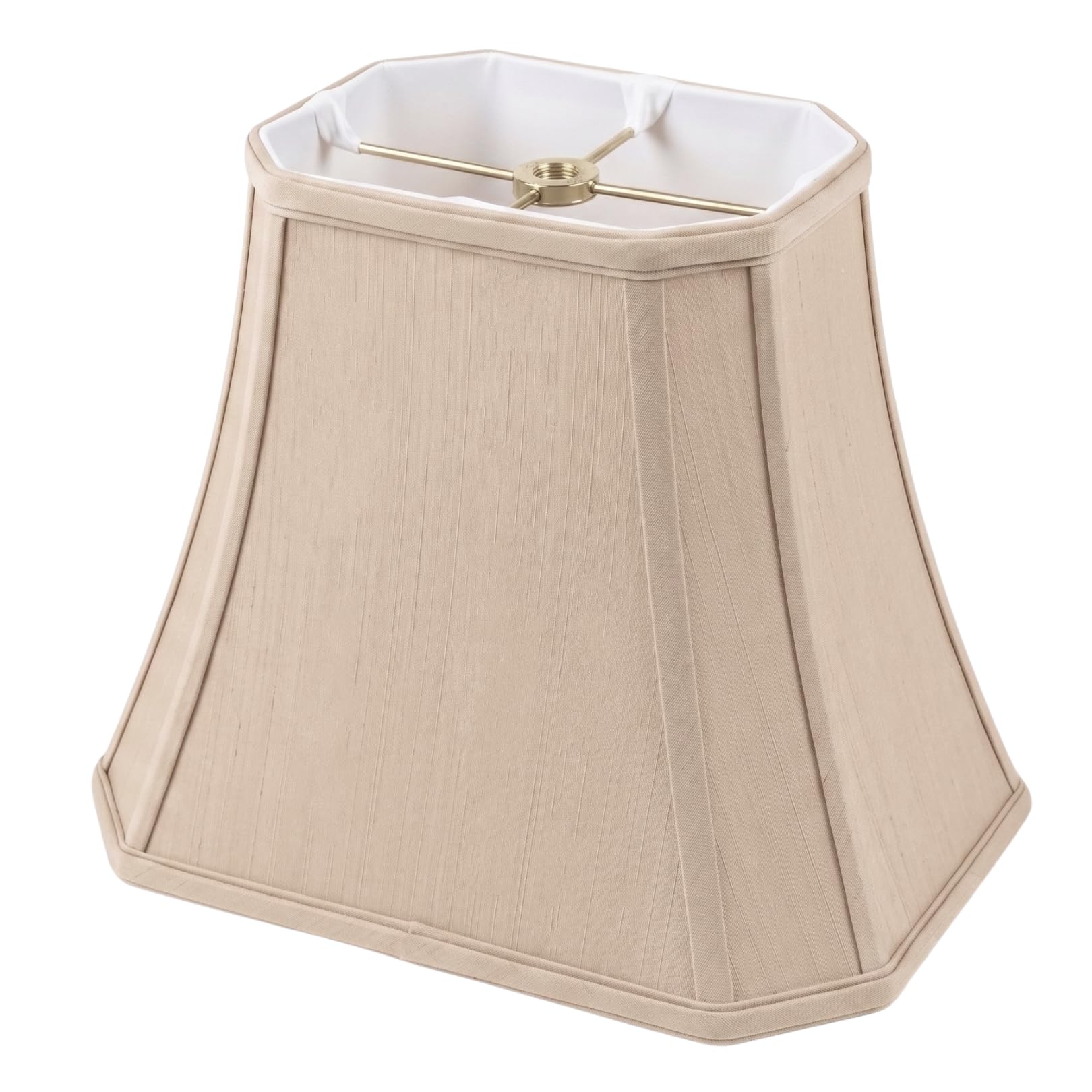 Royal Designs - Paralume angolare, taglio rettangolare, colore: beige (7 x 9) x (10,25 x 16) x 12,25