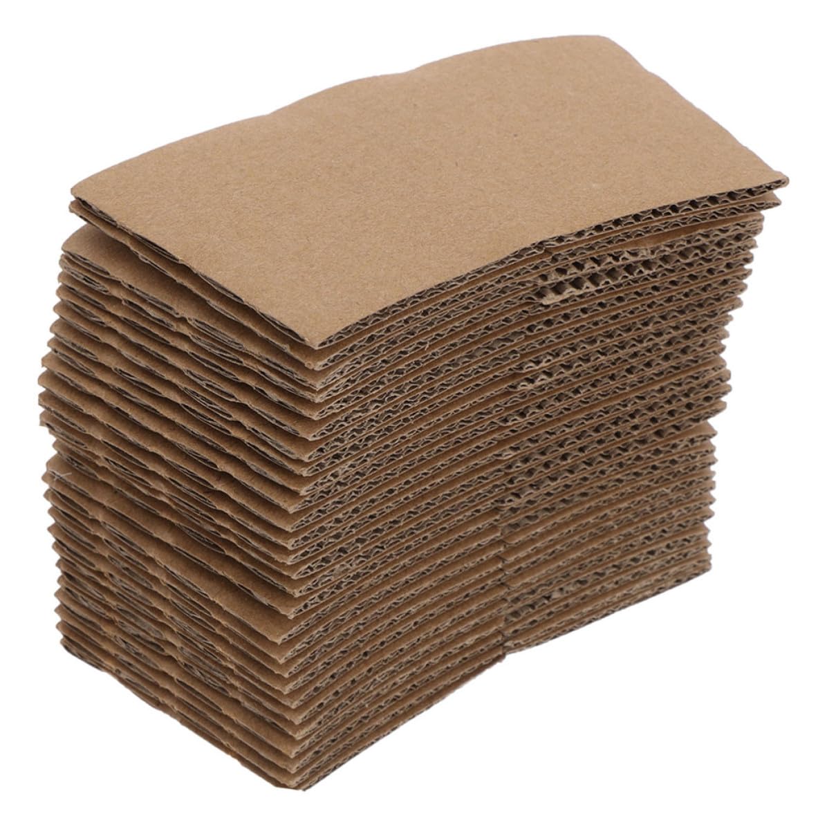 Fundas de papel para tazas de café de 100 piezas con interior corrugado anticalor