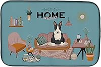 Vista 145 de Caroline's Treasures CK7824DDM - Tapete absorbente para secado de platos con diseño de bulldog inglés, rojo y blanco, para encimera de cocina, 14 x