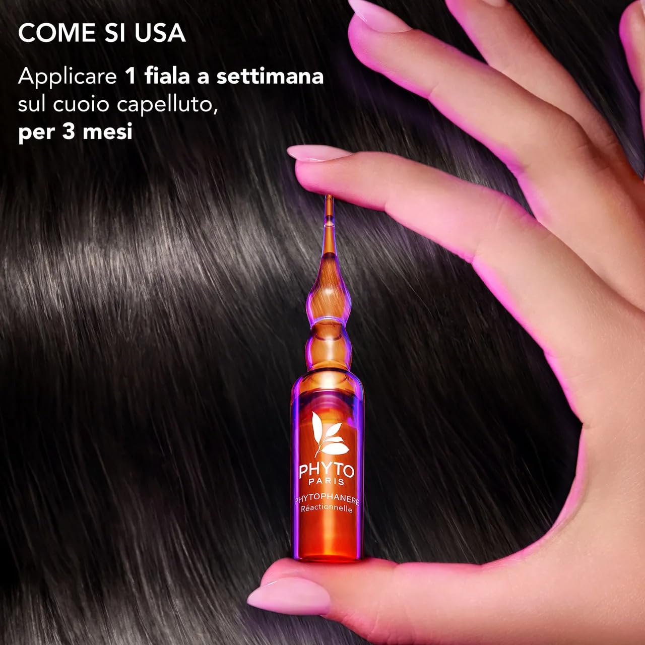 Phyto Paris - Phytophanere - Trattamento Anticaduta Capelli Temporanea - Stress, Post-Gravidanza, Cambiamenti Stagionali - Fiale 12x5ml