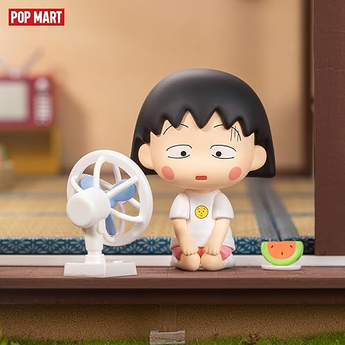 Miniatura 5 de POP MART Chibi Maruko-Chan - Figura de acción de juguete, colección de juguetes 3 de 9, diseño de caja aleatoria de vida interesante, juguetes