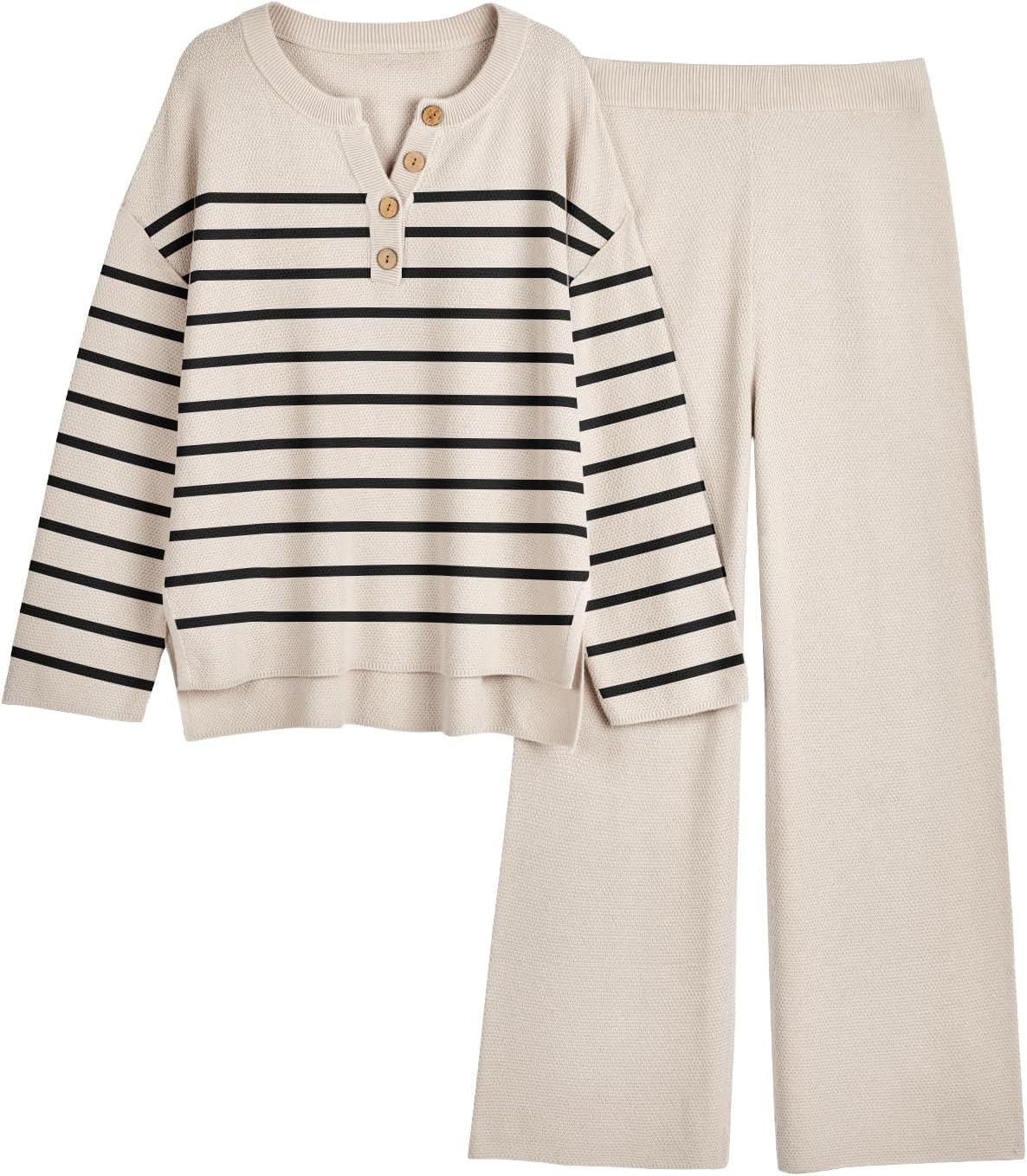 LILLUSORY Women's 2 Piece Lounge Sets Oversized Slouchy Matching Cozy Knit Sets