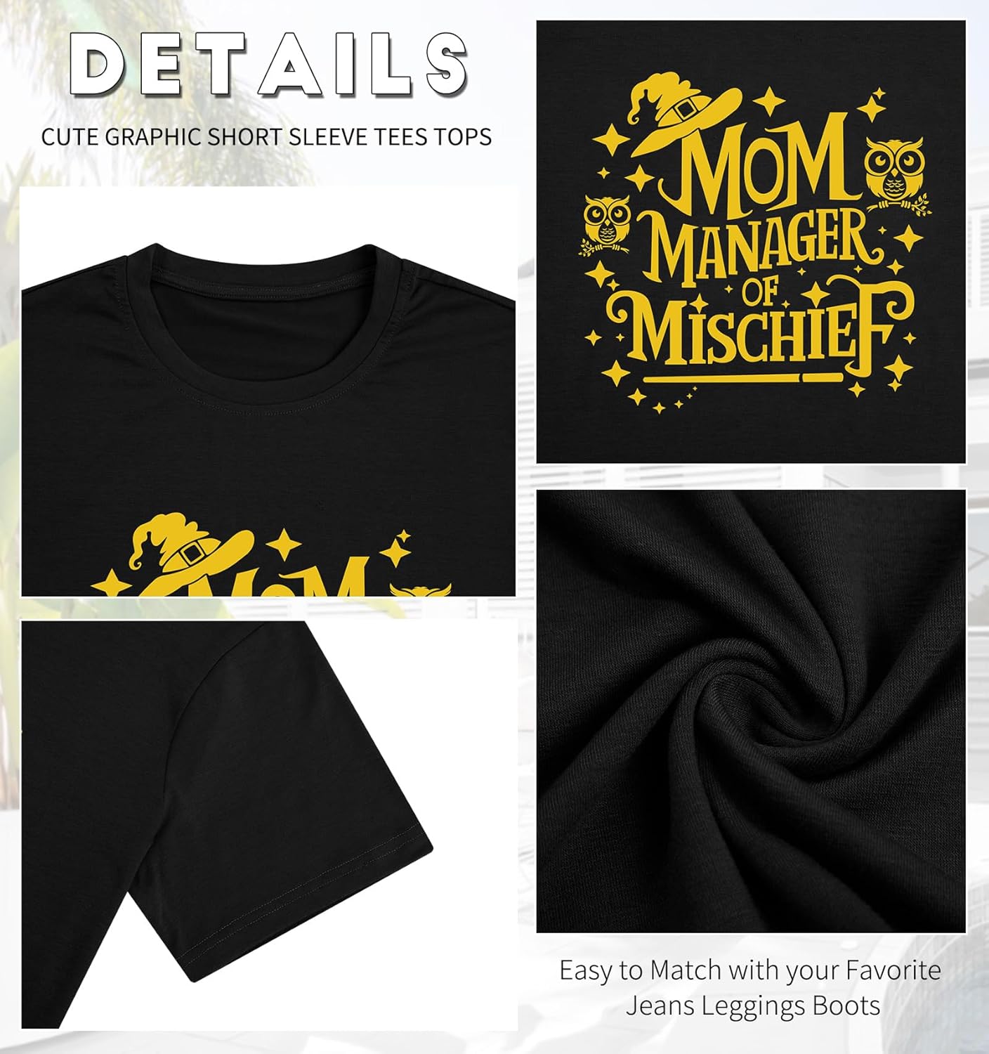 Women T Shirt Funny Mom Manager Shirt Summer Crew Neck Tops Womens Short Sleeve T Shirts Casual Tops Cute Graphic Loose Tees - Image 4