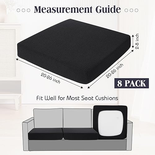 Miniatura 3 de Newwiee Fundas elásticas para cojines para sofá de patio, fundas de cojín para exteriores, fundas de repuesto para sofá, funda de asiento suave,
