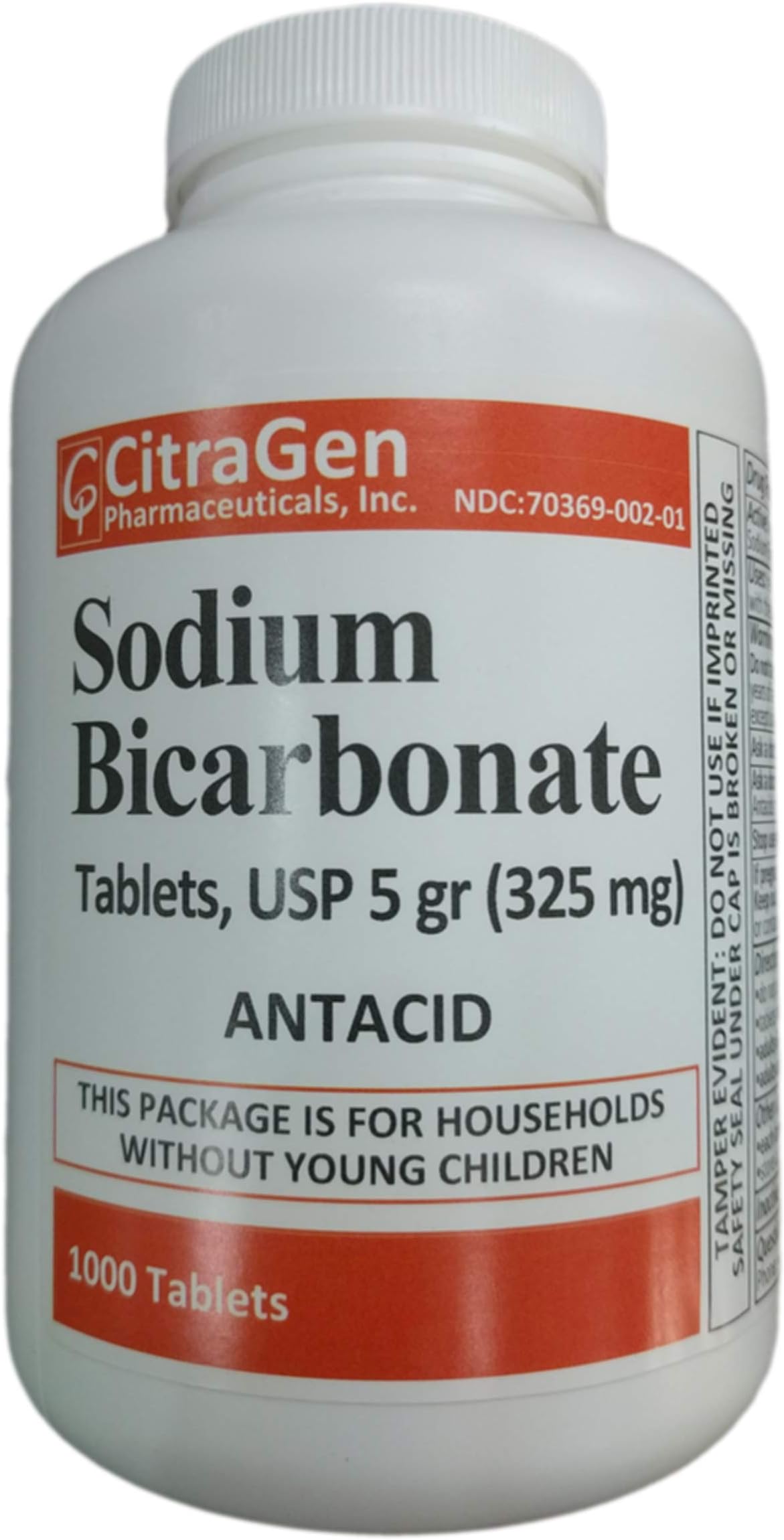 Sodium Bicarbonate Tablets USP 325 mg (5 Grains) for Relief