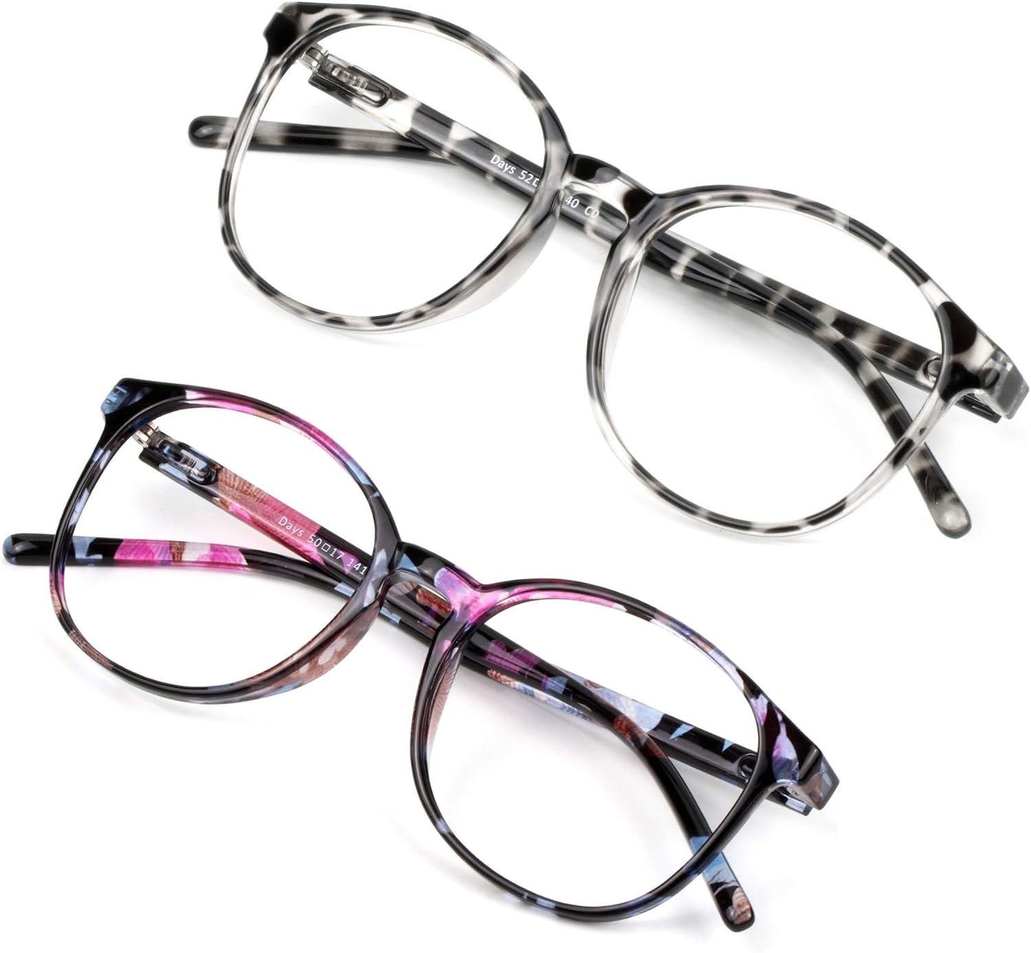 VisionGlobal Blue Light Blocking Glasses for Women/Men, Anti Eyestrain, Computer Reading, Stylish Oval Frame, Anti Glare