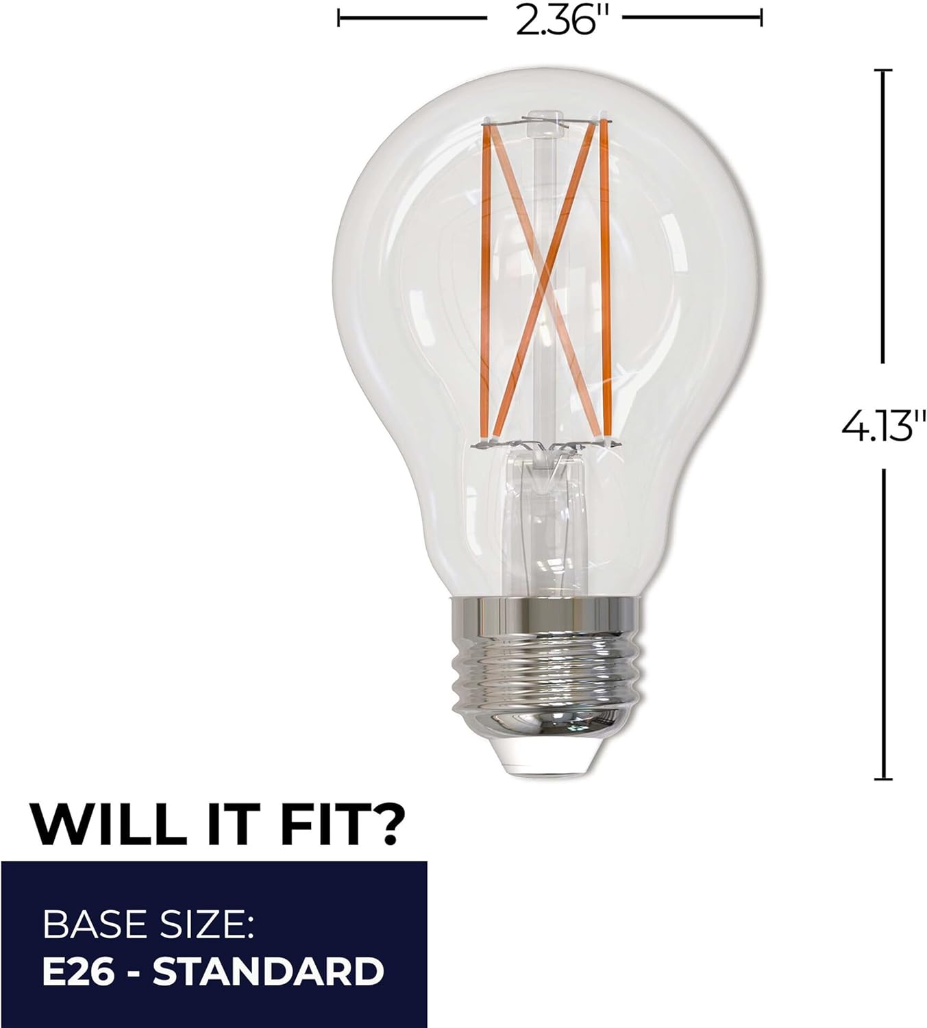Bulbrite 776916 - LED14A19/30K/FIL/3 Victorian Style Antique Filament LED Light Bulb