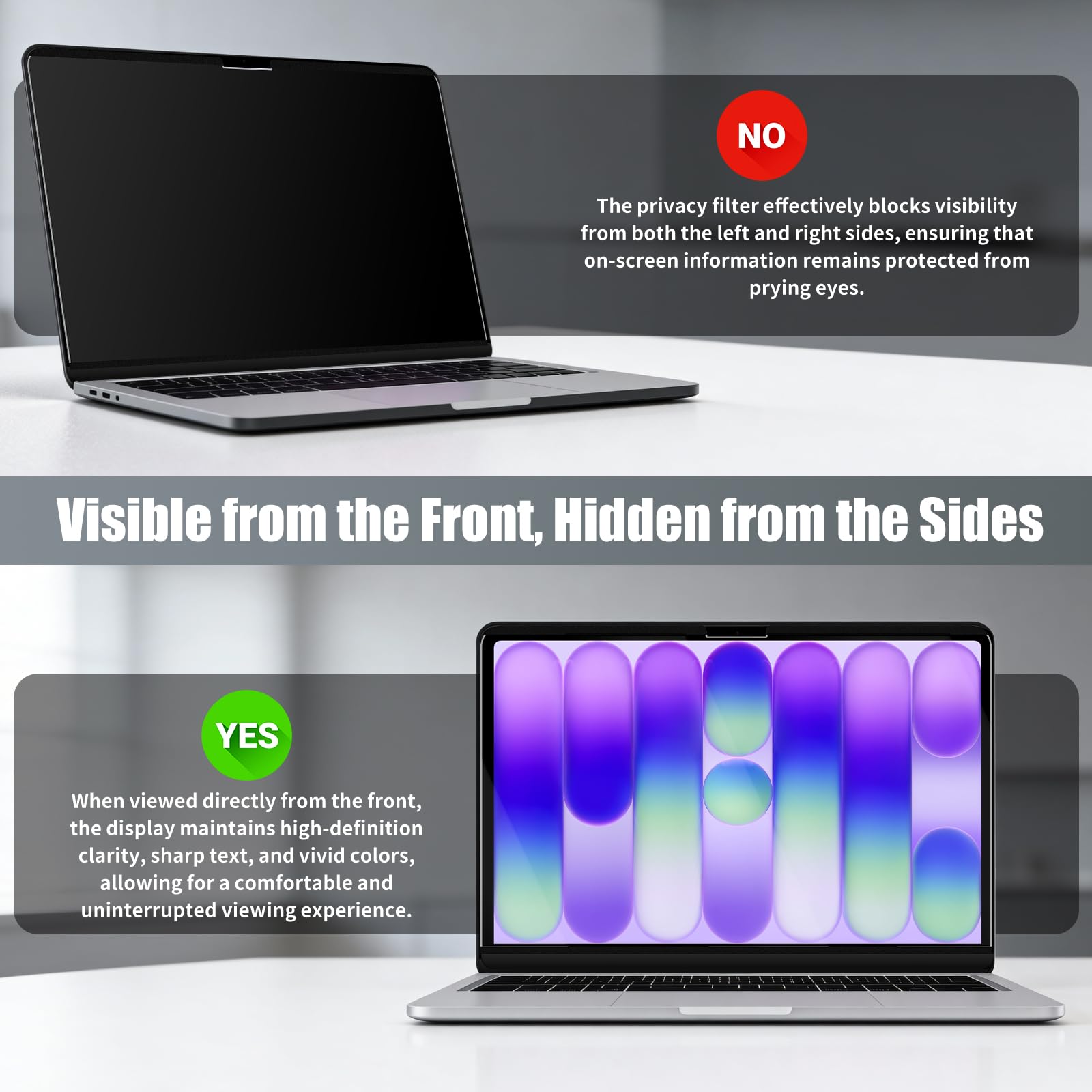 Pellicola Privacy Schermo per MacBook Neo 13 Pollici A18 PRO 2026, Removibile Magnetico Protezione Film Anti Luce Blu Antiriflesso, Ultrathin Anti Spia Protezione Filtro per Mac 13"