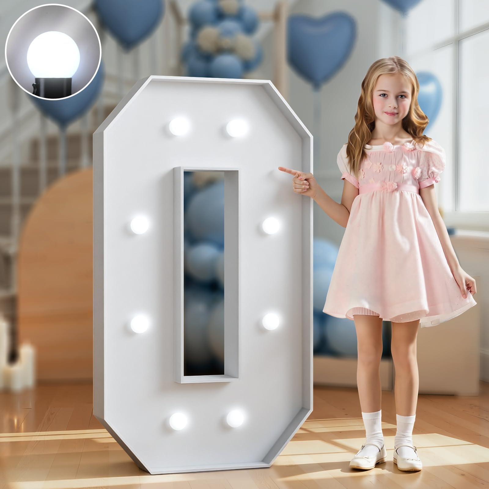 Photo 1 of Marquee Numbers 3 Feet Tall Big Light Up Numbers 30th 40th 50th Birthday Decorations Graduation Decorations 2025 White Anniversary Party Decor Large Cardboard Prop Backdrop Sign 0