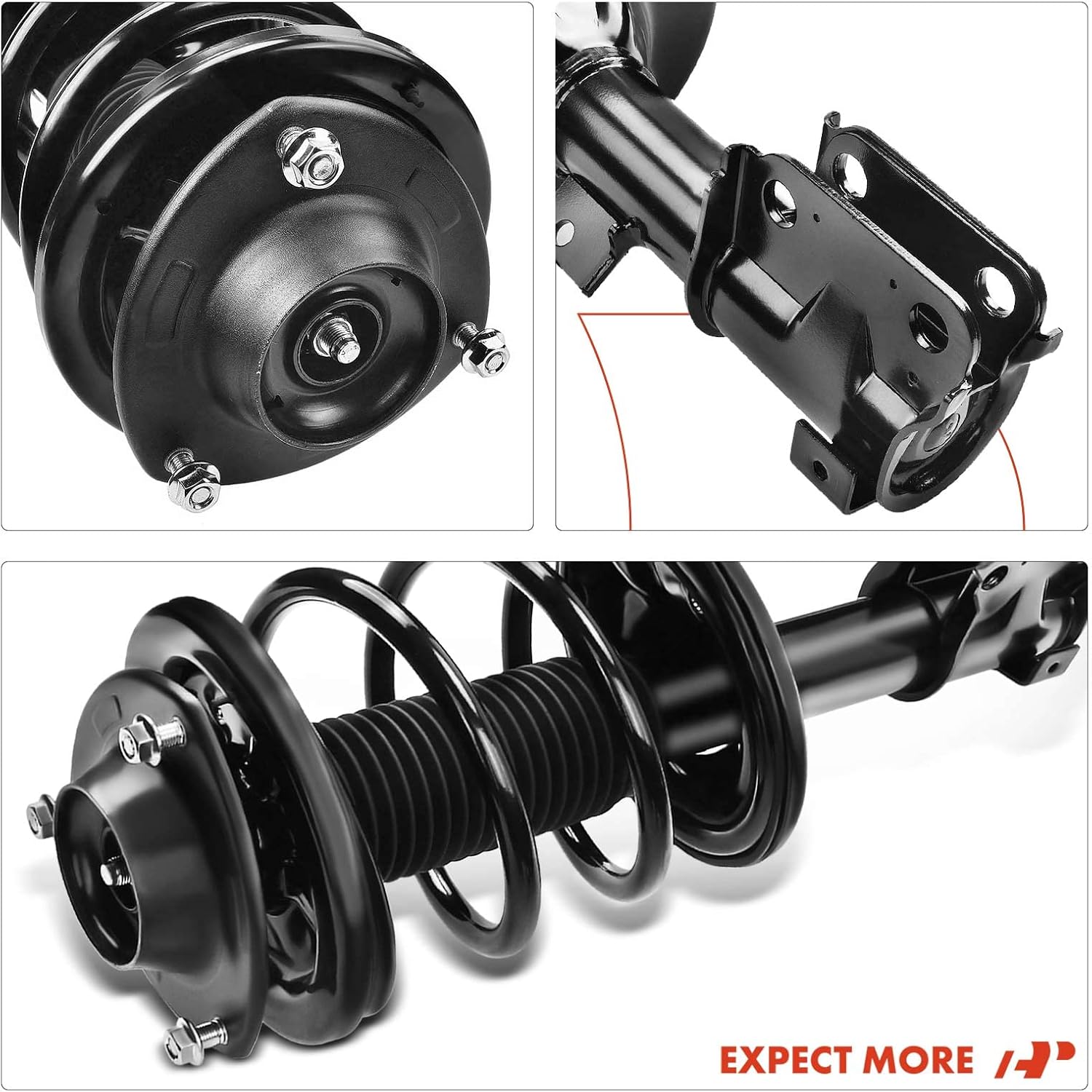 A-Premium Front Strut Assembly Compatible with Mitsubishi Eclipse [Convertible] 2001-2005 - 2x Replacement Suspension Complete Strut Shock Absorber with Coil Spring