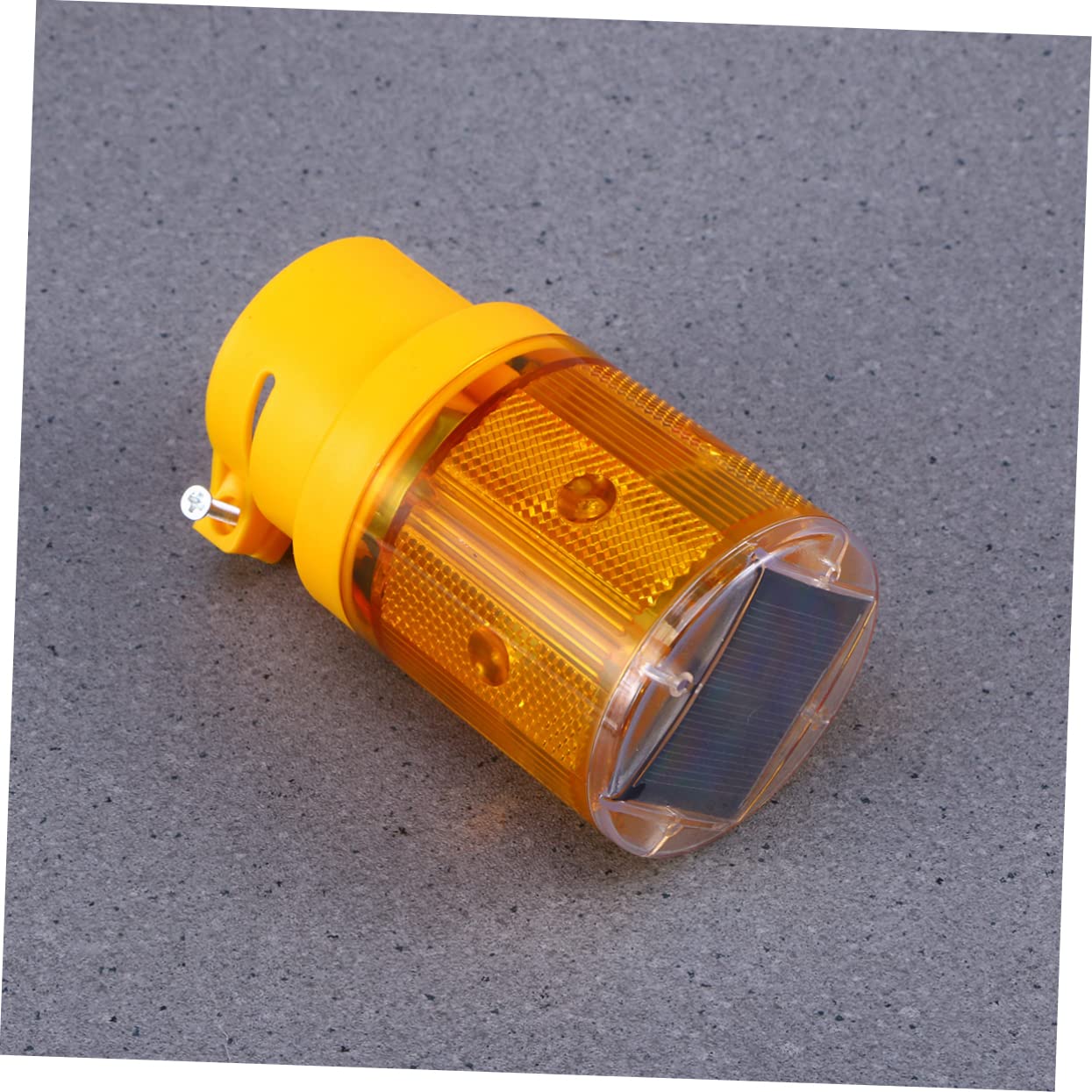 Garneck 2Pcs Solar Traffic Light Flashing Barricade Strobe Beacon Lamp for Road Safety Emergency Sign Lamp Orange Traffic Light for Construction Use