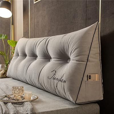 WLDOCA Cuscini per testiera letto - schienale letto- lungo cuscino da lettura per letto matrimoniale,G,60X50X20CM/24X20X8in